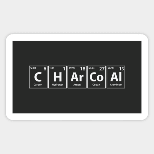 Charcoal (C-H-Ar-Co-Al) Periodic Elements Spelling Sticker